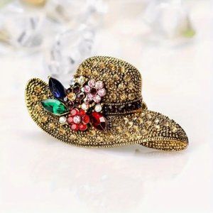 Hat Shaped Brooch For Women